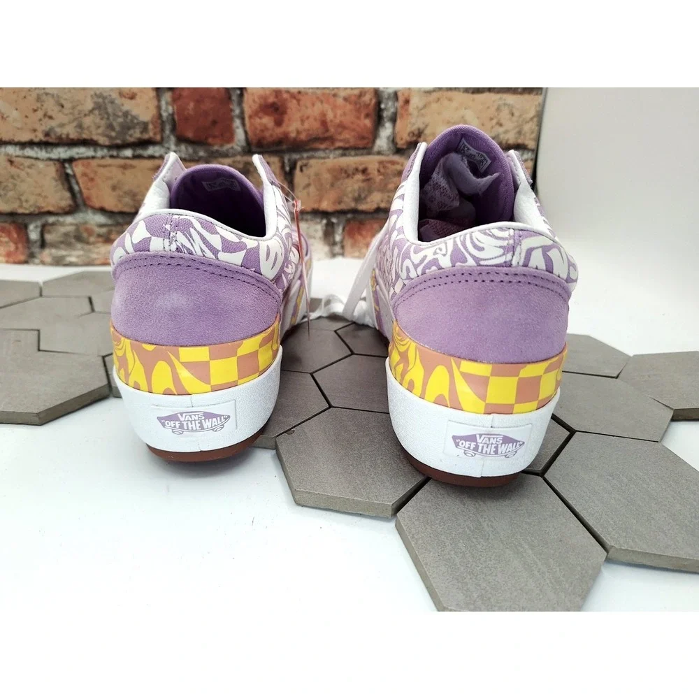 Vans Old Skool Stacked Lugged Wavy Daze Lilac 2in Platform Shoes Women's Sz 8 - Picture 7 of 10